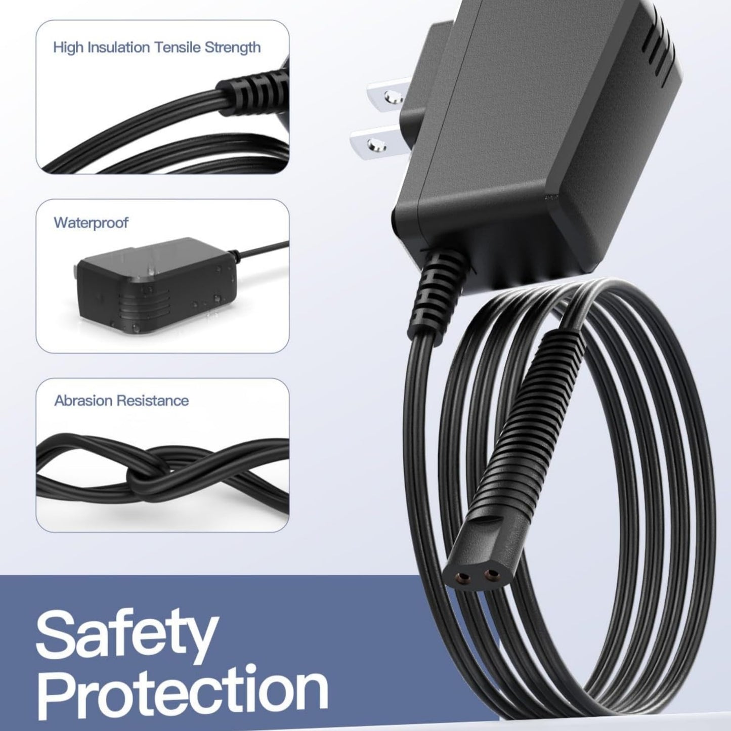 42.5in/107.2cm Clipper Charger for Braun 3020S 3030S 3050S 3060S 3070S Clipper Beauty and Personal Care MLKOSS