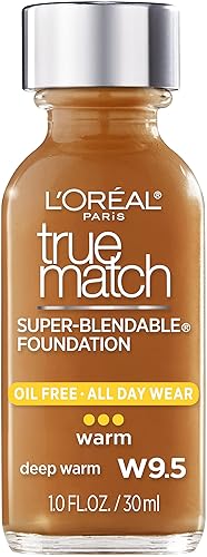 L’Oréal Paris Makeup True Match Super-Blendable Liquid Foundation, Deep Warm W9.5, 1 Fl Oz,1 Count Beauty & Personal Care L'Oreal Paris
