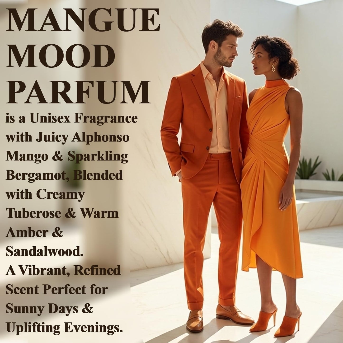 AHUJA Mangue Mood - 3.4 oz Parfum | Unisex Mango Floral Scent | 30% Long Lasting Oil | Alphonso Mango, Bergamot, Tuberose, Amber, Sandalwood | Luxury Beauty & Personal Care AHUJA