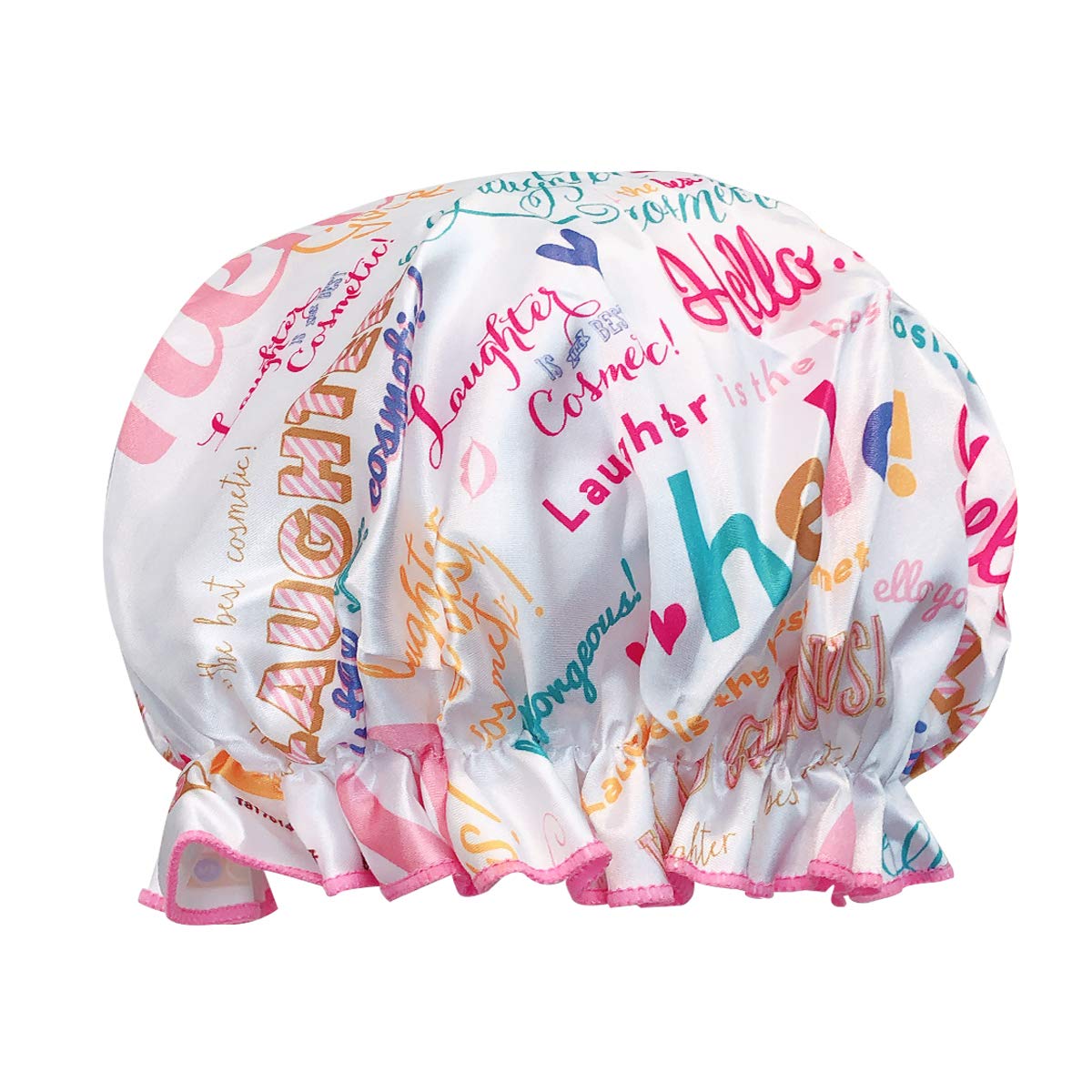 allydrew Reusable Women's Waterproof Shower Caps for Long Hair, Hello Laughter Beauty & Personal Care allydrew