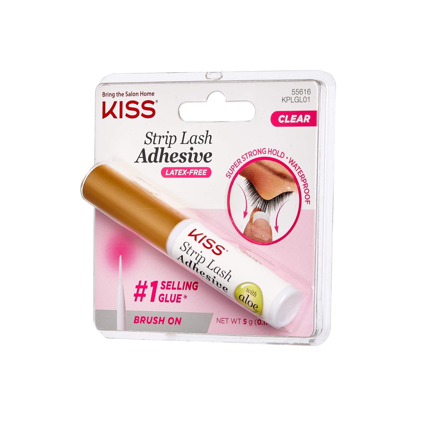 KISS Strip Eyelash Adhesive, Clear 0.176 Oz KPLGL01 (10 Pack) Beauty & Personal Care KISS
