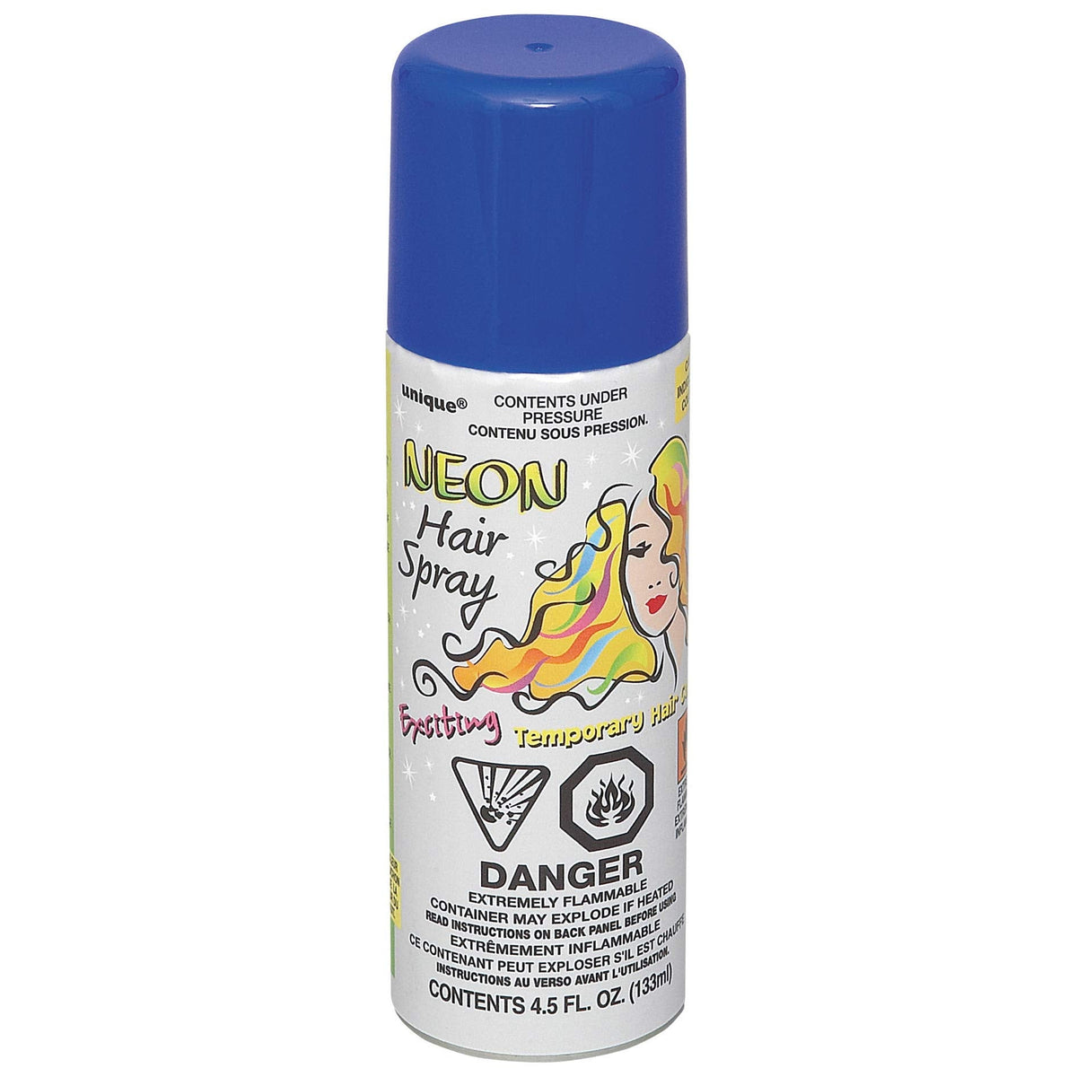 Blue Neon Hair Spray - 4.5 fl oz (1 Pc) - Perfect for Your Bold Standout Look & Special Events Beauty & Personal Care Unique