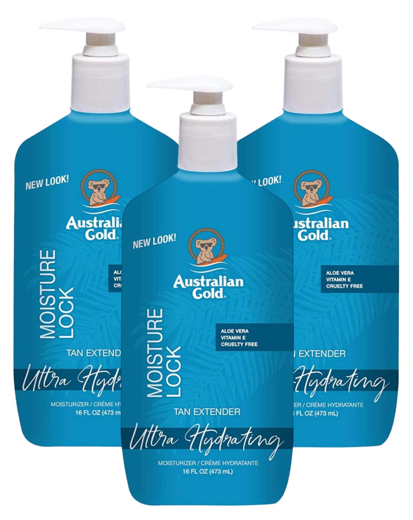 Australian Gold Moist Lock Tan Extender 16 Ounce Pump (Pack of 3) Beauty & Personal Care Australian Gold