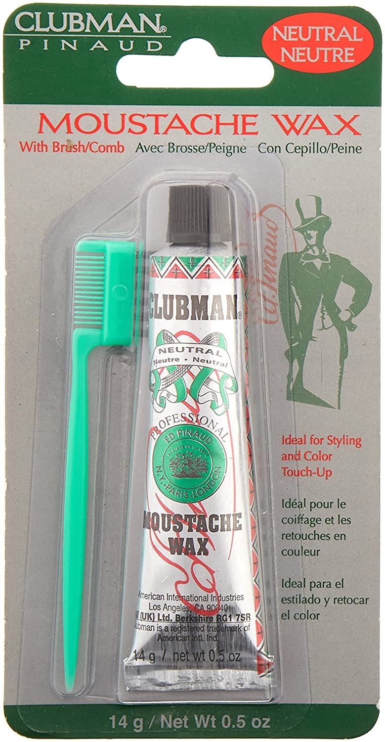 Pinaud Clubman Moustache Wax, Neutral 1/2OZ Beauty and Personal Care Clubman