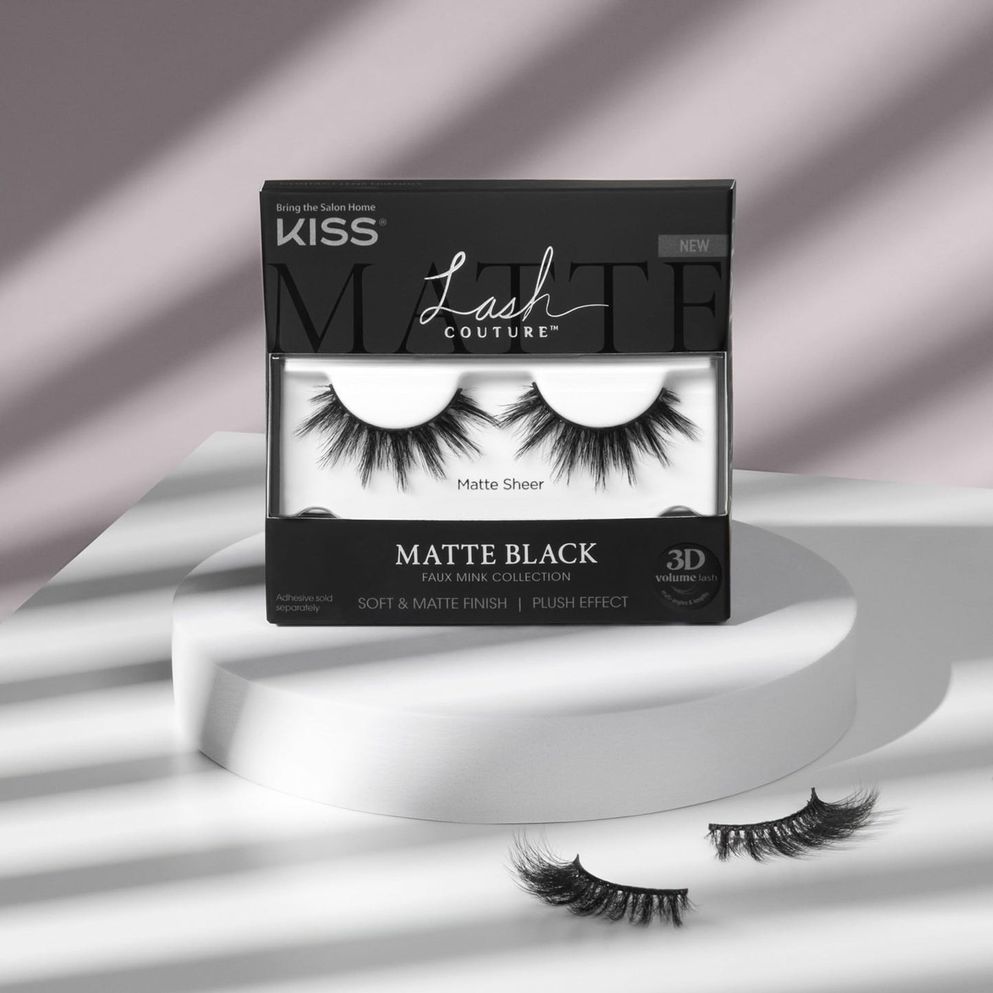 KISS Matte Black, False Eyelashes, 'Matte Sheer', 16mm, Includes 1 Pair Of Lash, Easy to Apply, Reusable Lash Clusters Beauty & Personal Care KISS