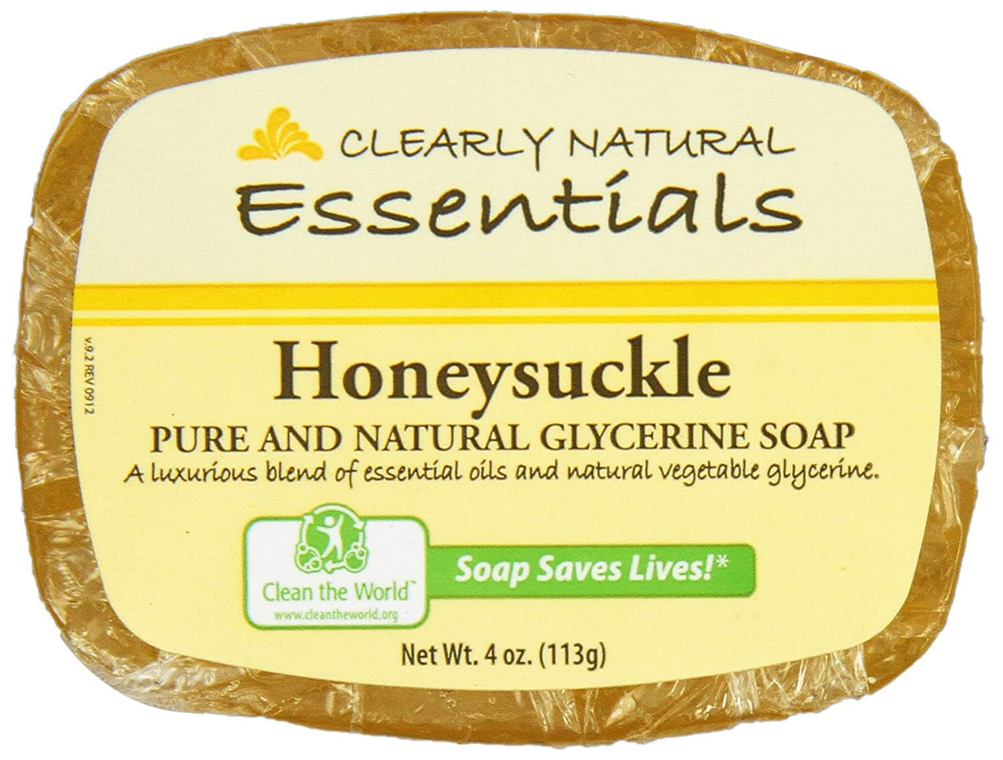 Clearly Natural Honeysuckle Glycerine Bar Soap, 4 Ounce - 6 per case.6 Beauty & Personal Care Clearly Natural