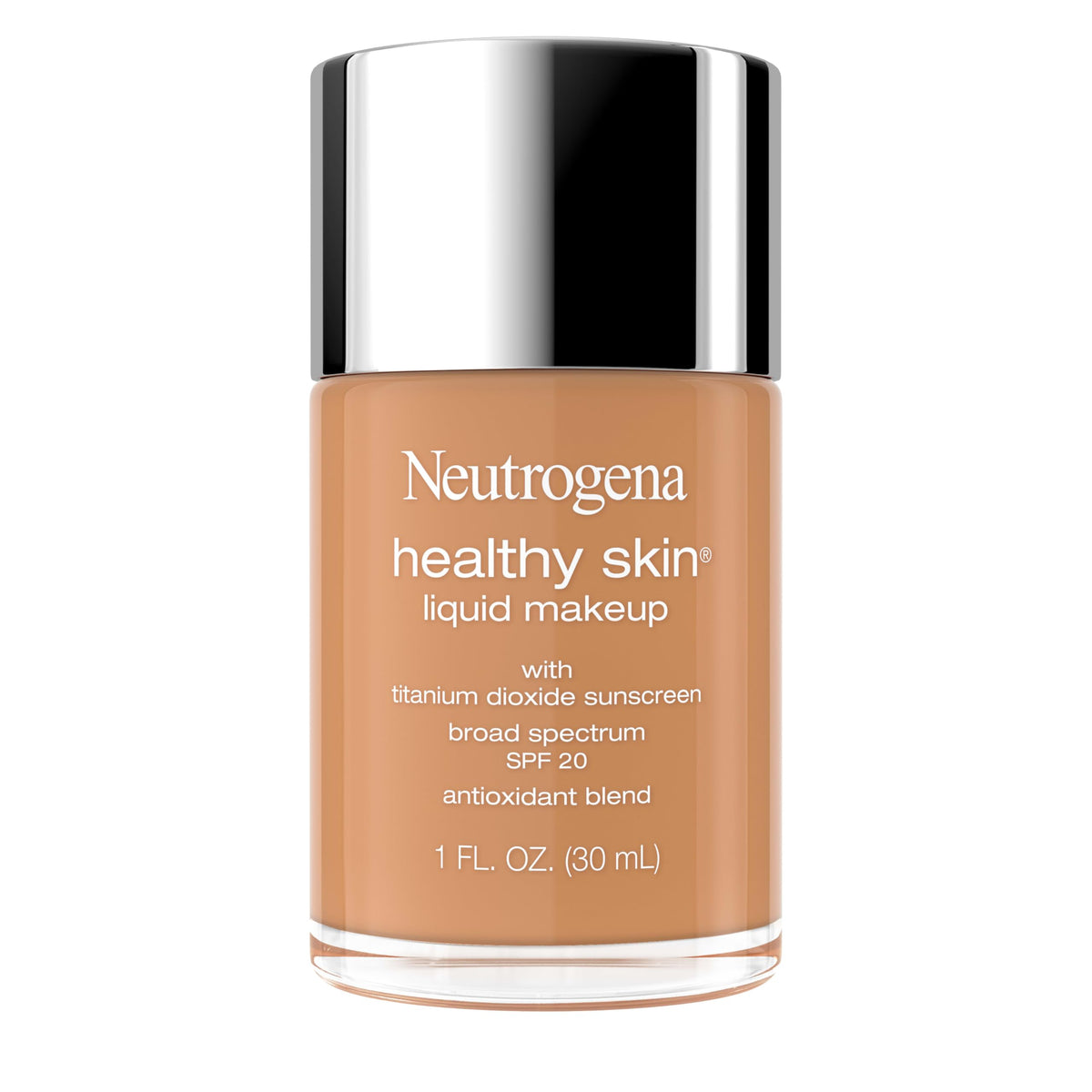 Neutrogena Healthy Skin Liquid Foundation Makeup Broad Spectrum SPF 20 Sunscreen, Medium Coverage, Vit B5, Antioxidants, All Day Wear, Golden Tan Beauty & Personal Care Neutrogena