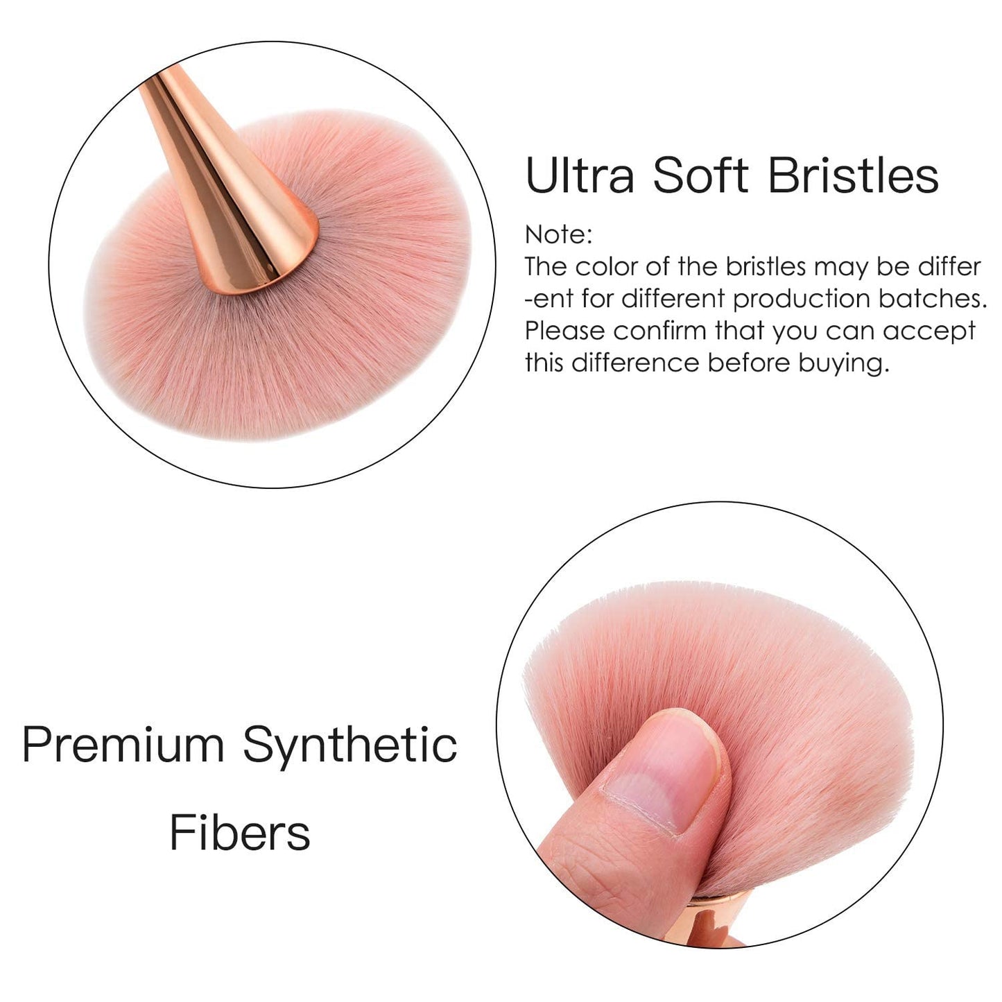 Super Large Mineral Powder Brush, Bronzer Kabuki Makeup Brush, Soft Fluffy Foundation Brush, Professional Powder Brush and Blush Brush for Daily Beauty & Personal Care Jutoe