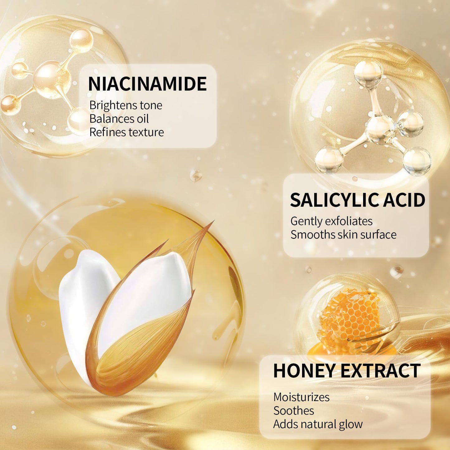 Exfoliant Rice Ampoule 2.7 fl oz, Gentle Peeling Exfoliating Face Wash for All Skin Types, BHA Salicylic Acid Exfoliator, Dead Skin Remover with Rice Beauty & Personal Care Santymo