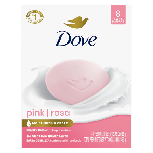 Dove Beauty Bar Soap Pink Rosa, 8 Bars for Soft, Smooth Skin, Cleans & Moisturizes 3.75 oz Beauty & Personal Care Dove