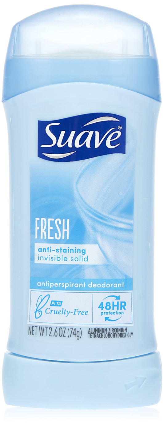 Suave Deodorant Antiperspirant & Deodorant Stick 48-hour Odor and Wetness Protection Fresh Deodorant for Women 2.6 oz Beauty and Personal Care Suave
