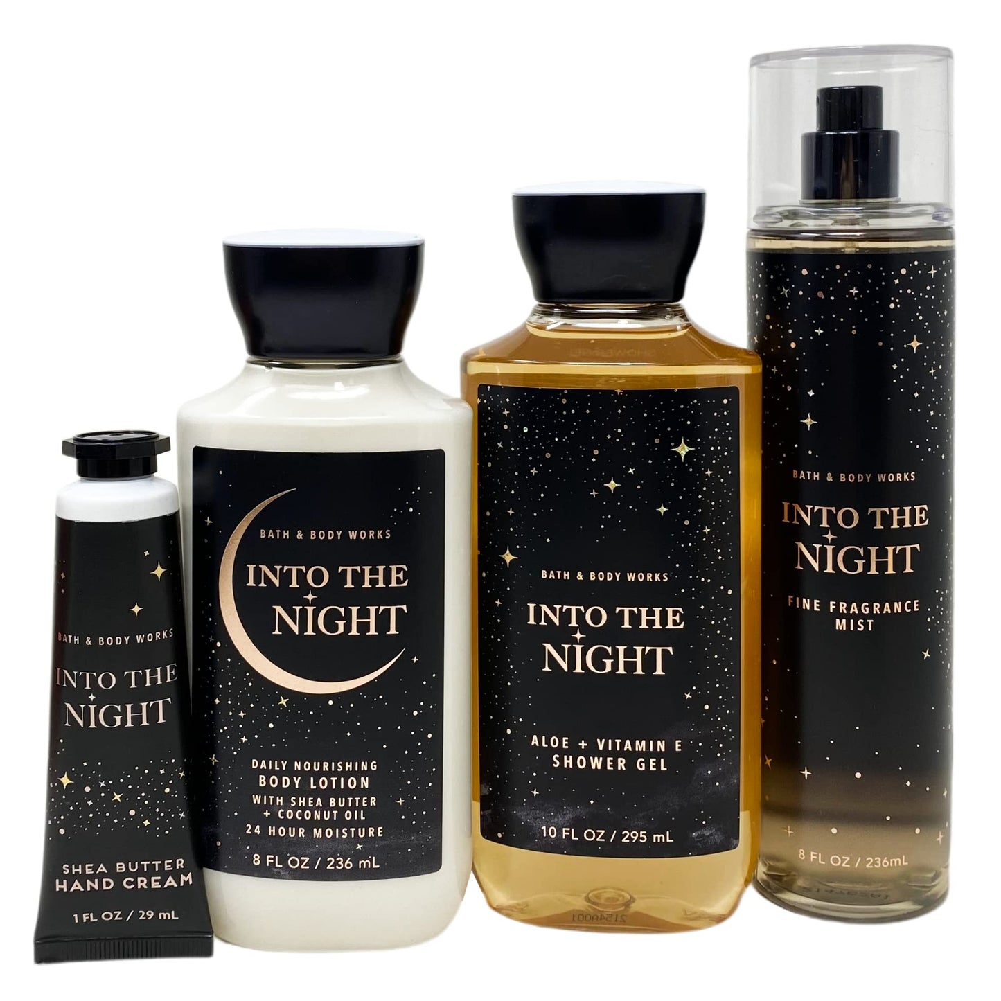 Bath and Body Works INTO THE NIGHT Gift Bag Set - Body lotion - Shower Gel and Fine Fragrance Mist Plus a Shea Butter Hand Cream arranged inside a Beauty & Personal Care Bath & Body Works