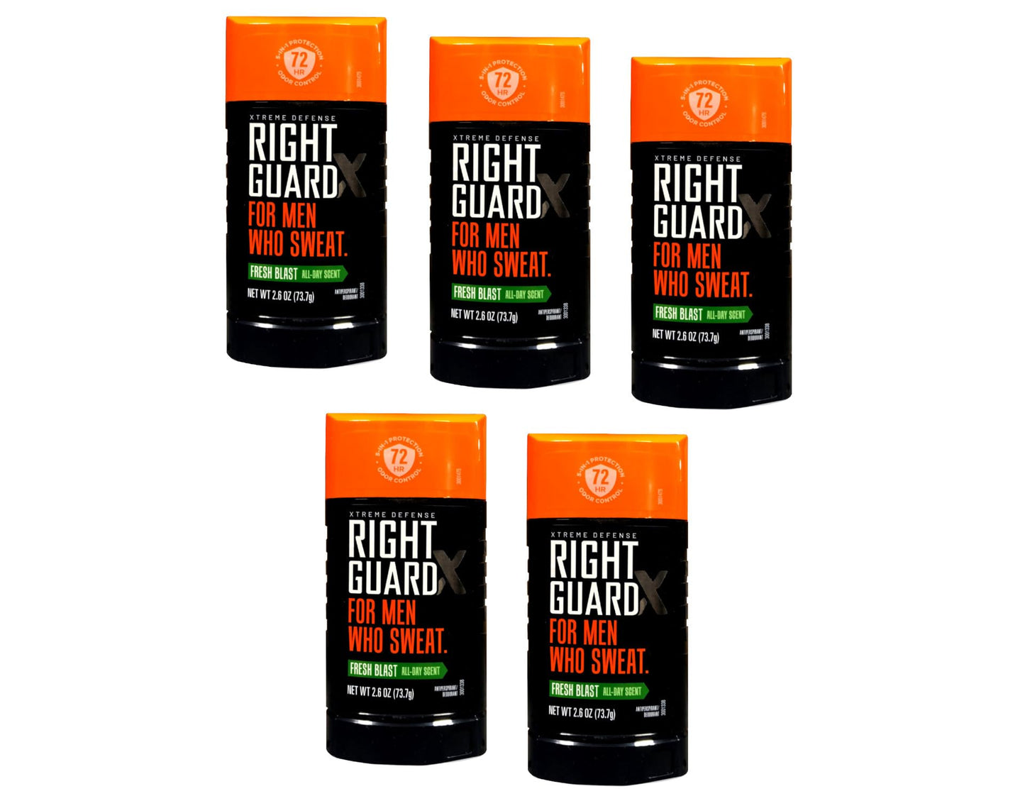 Right Guard Xtreme Defense 5 Anti-Perspirant & Deodorant, Fresh Blast 2.6 Oz (Packs of 5) Beauty and Personal Care Right Guard