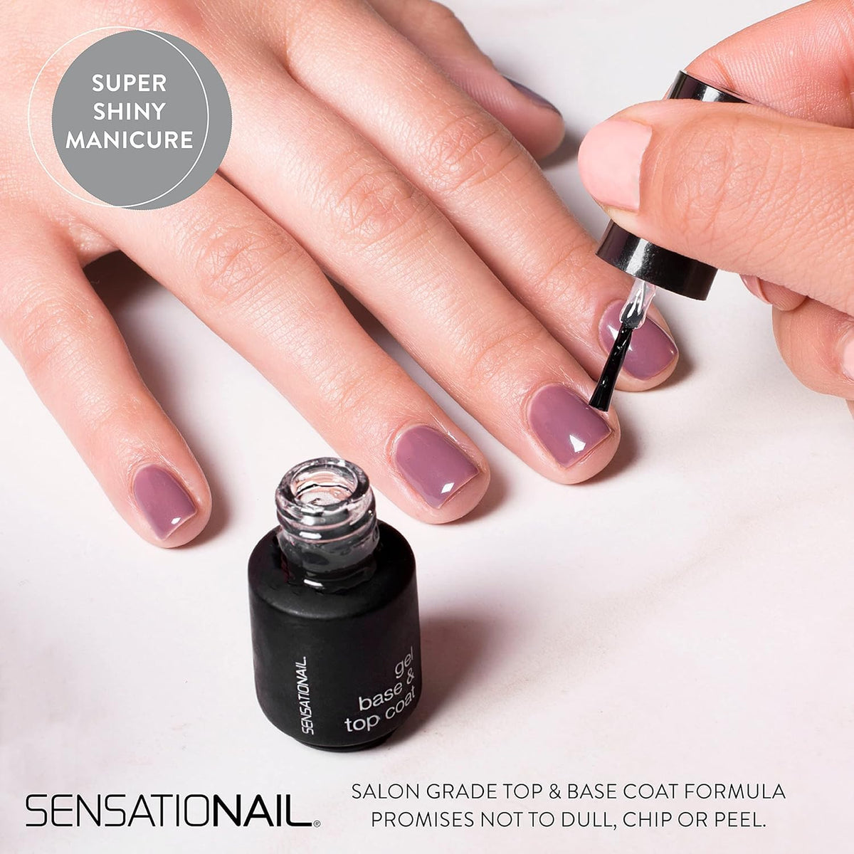 Sensationail Gel/UV Base and Top Coat Nail Polish Kit, Starter Set Refill, Long-Lasting Salon Grade Manicure, Beginner Nail Essentials, Lasts Up To 2 Beauty & Personal Care Sensationail