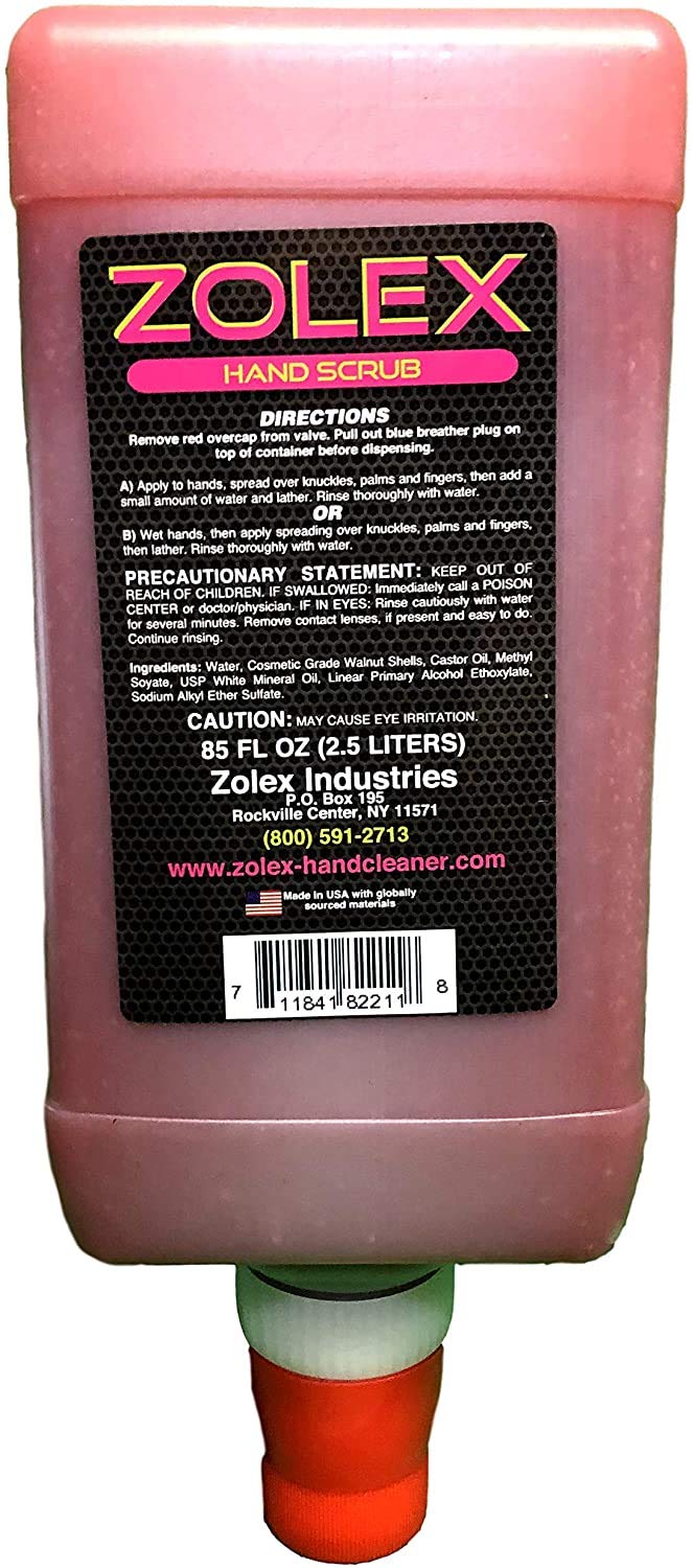 Zolex Cherry Pumice Hand Scrub for Hard Working Hands, Dispenser Available, Stain Remover for Heavy Duty Workers, Grease Remover for Mechanics - 2.5L Beauty & Personal Care Zolex