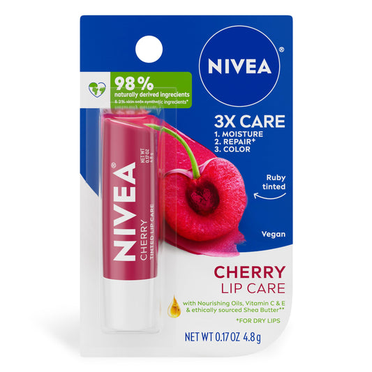NIVEA Cherry Lip Care - Tinted Red for Beautiful, Moisturized Lips - .17 oz. Stick Beauty & Personal Care NIVEA