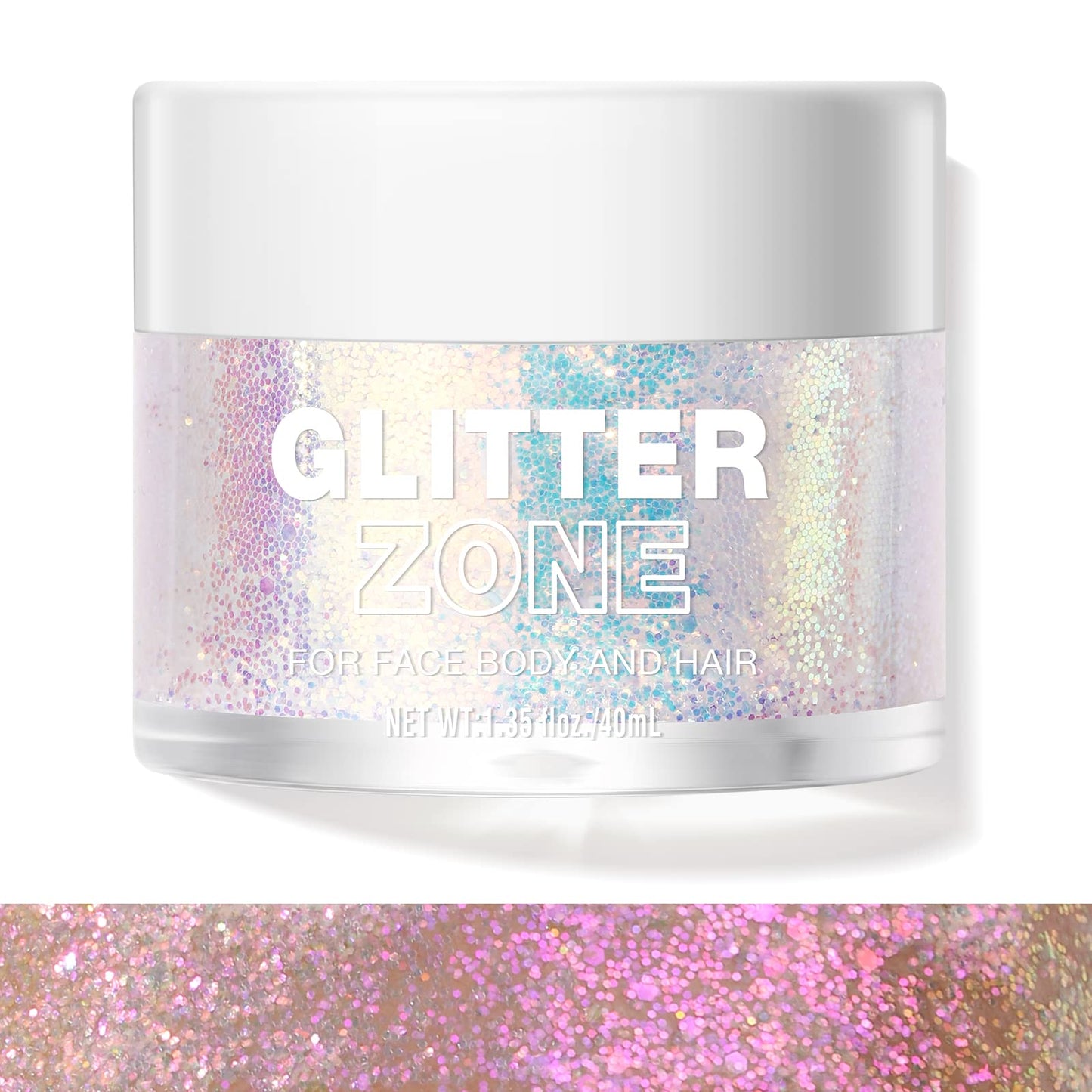 LANGMANNI Holographic Body Glitter Gel for Body, Face, Hair and Lip.Color Changing Glitter Gel Under Light. Vegan & Cruelty Free-1.35 oz (2# Sparkling Beauty & Personal Care LANGMANNI