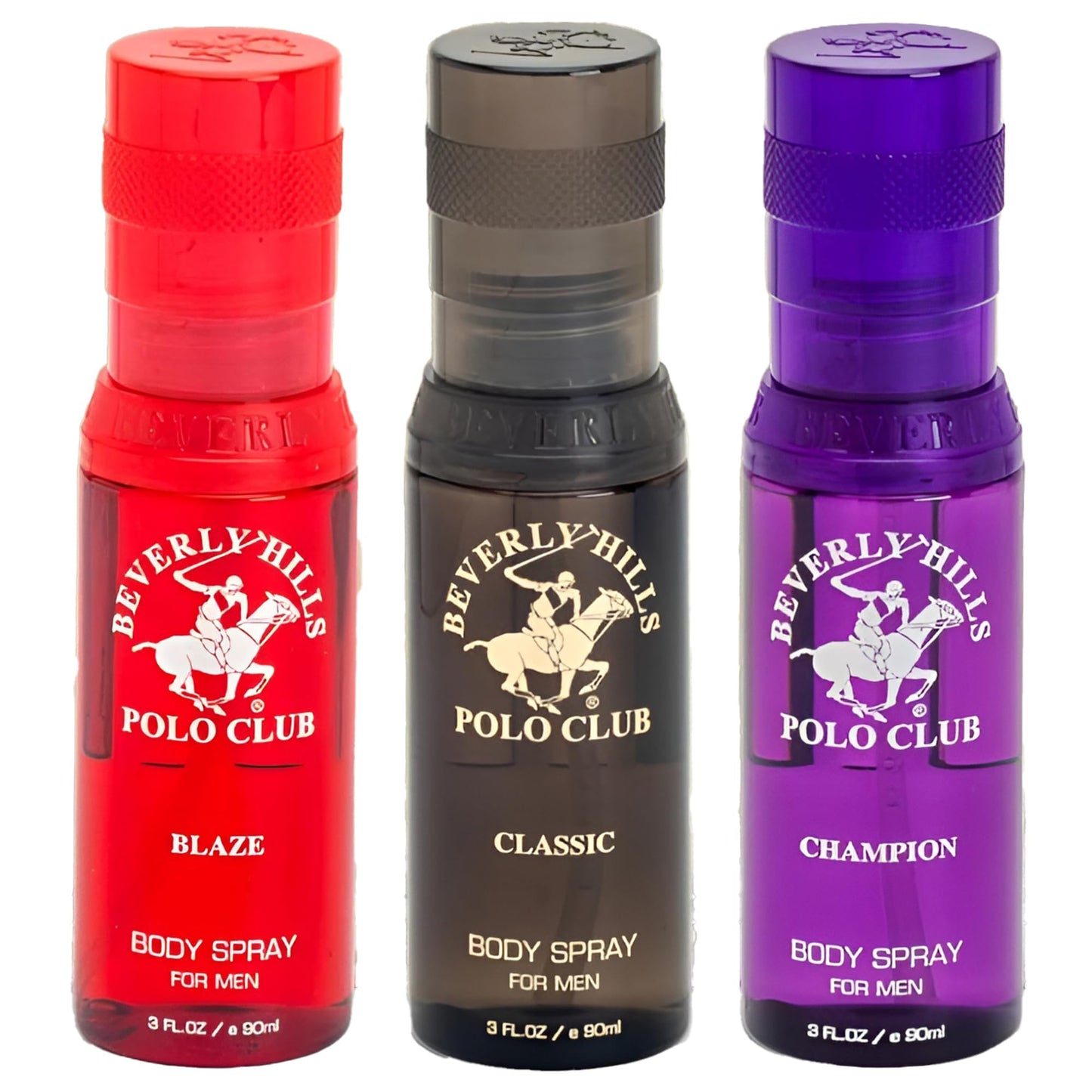 Beverly Hills Polo Club Men's Luxury Body Spray Gift Set - 3 x 3oz Designer Cologne Scents for Dynamic Freshness, Confidence & Active Lifestyles | Beauty & Personal Care Beverly Hills Polo Club
