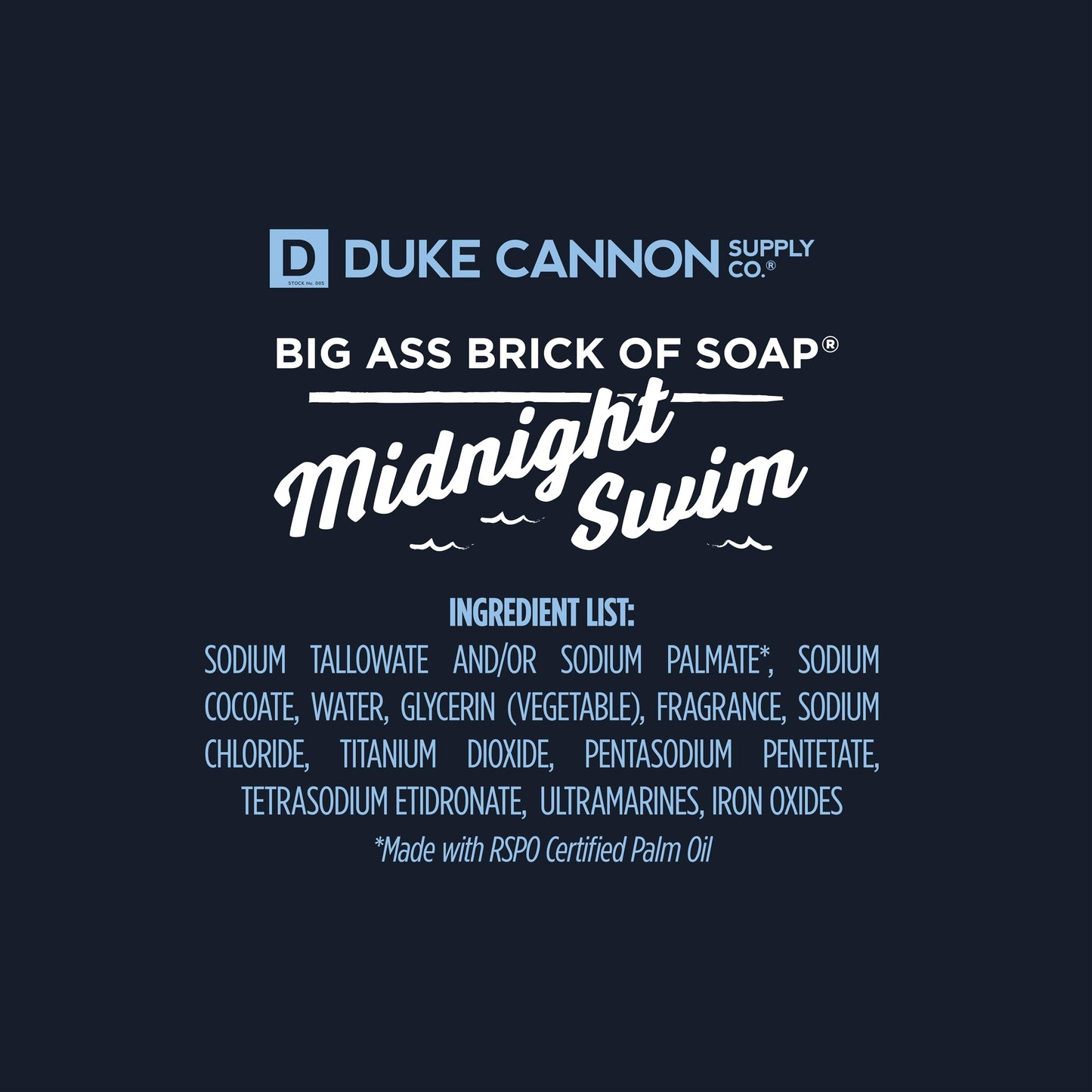 Duke Cannon Supply Co. Big Brick of Soap for Men - Midnight Swim Fresh Water Scent, Extra Large 10 oz Bars, 3-Pack Beauty & Personal Care Duke Cannon Supply Co.