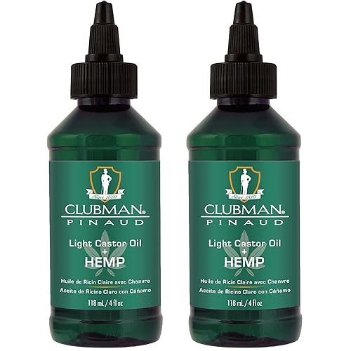 Clubman Pinaud Light Castor Oil + Hemp, Boosts thickness, Quench Dryness, Promotes Stronger and Shinier Hair, 4 fl oz Beauty & Personal Care Clubman