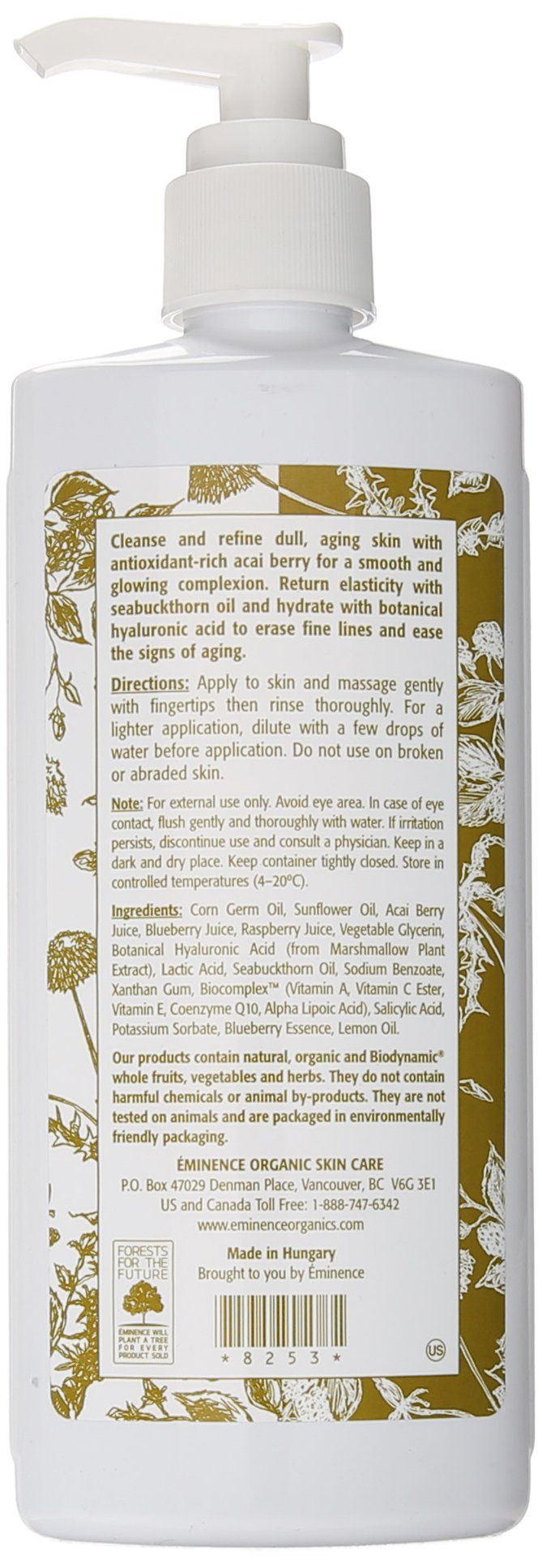 Eminence Firm Skin Acai Cleanser, 8.4 Ounce (Package may vary) Beauty & Personal Care Eminence