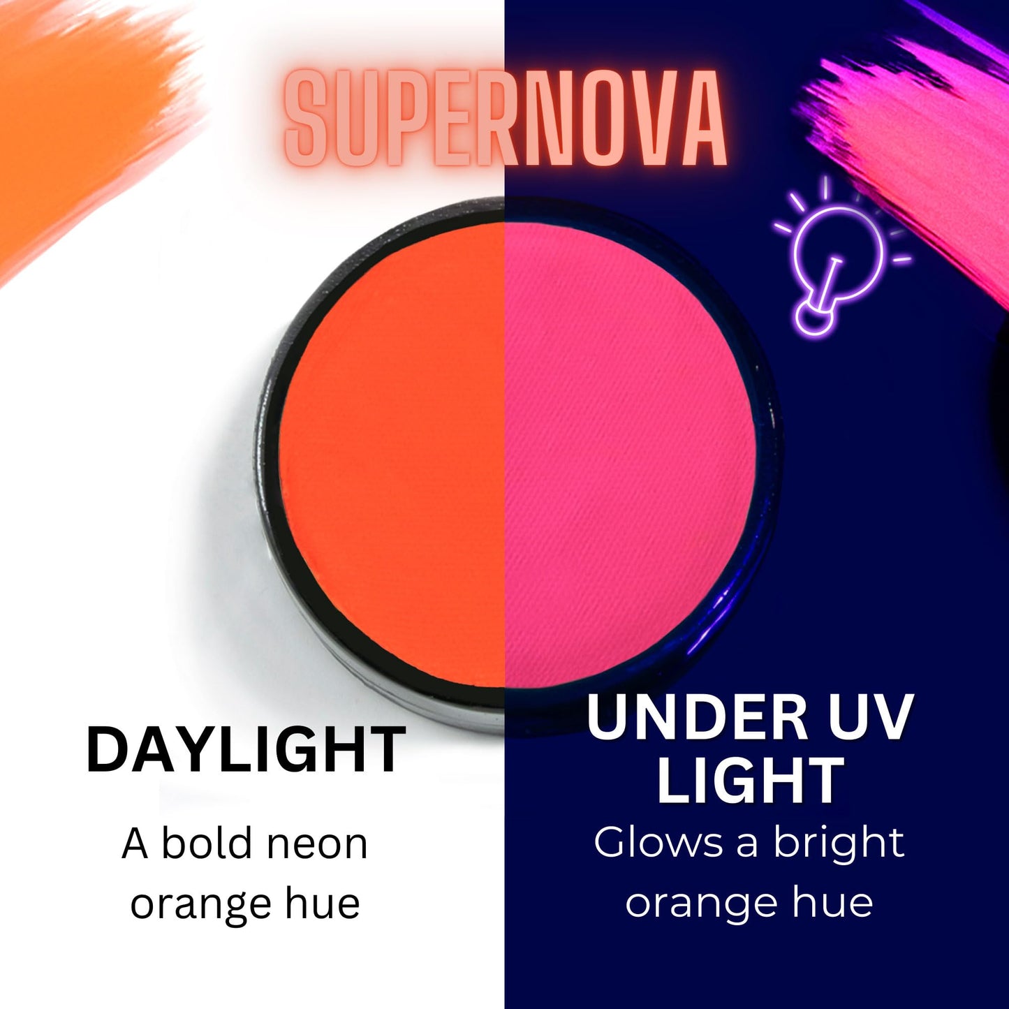 Mehron Paradise FX UV Neon Glow - Neon UV Super Nova 1.4 oz | Water Activated Black Light UV Paint for Raves, Costumes, SFX, Halloween, Stage, Theater Beauty & Personal Care Mehron