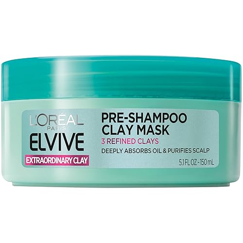 L'Oréal Paris Elvive Extraordinary Clay Pre-Shampoo Mask, 5.1 fl. oz. (Packaging May Vary) Beauty & Personal Care L'Oreal Paris