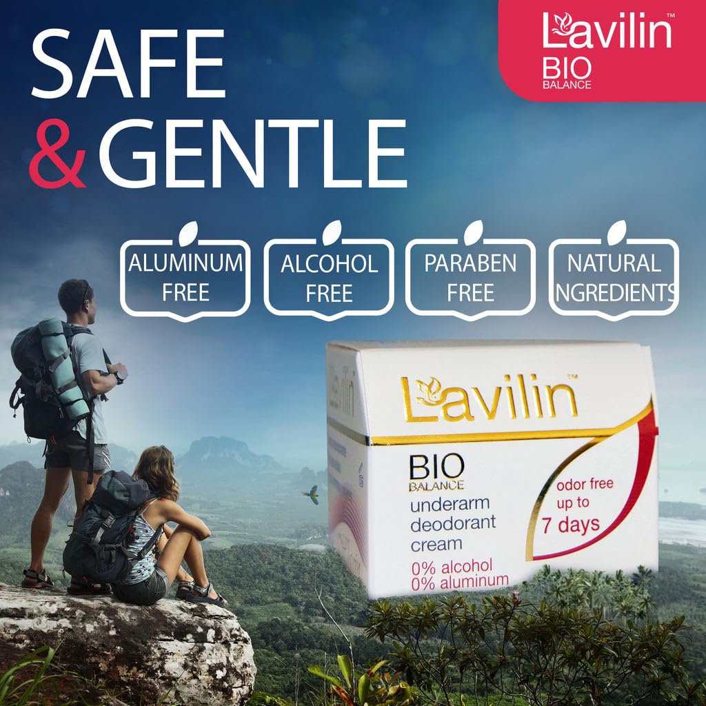 Lavilin Bio Balance Underarm Deodorant Cream, Up to 7 Days Odor Free (2 Pack) Beauty and Personal Care Lavilin