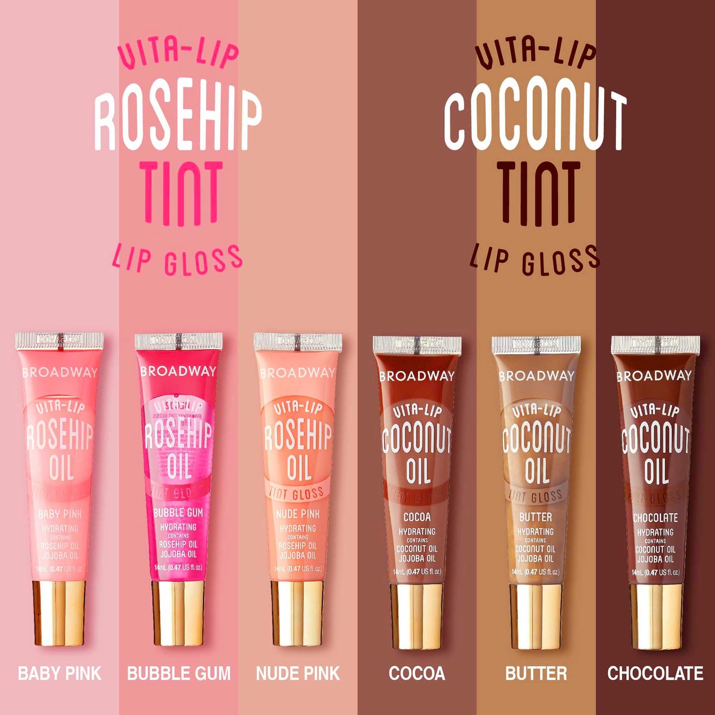 Ruby Kisses Broadway Vita-Lip Tinted & Clear Lip Gloss Set (11 Pack) Ultra-Hydrating & Soothing Formula with Vitamins, High-Shine Non-Sticky Lip Balm Beauty & Personal Care Ruby Kisses