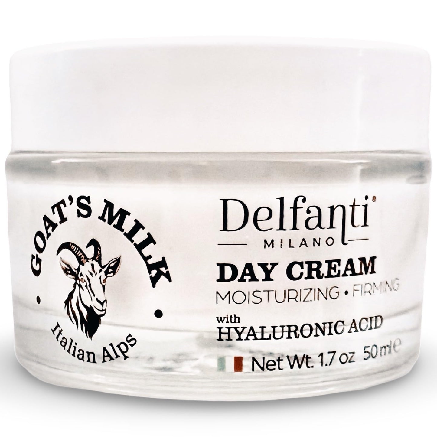 Delfanti-Milano • GOAT'S MILK with HYALURONIC ACID Moisturizing and Firming DAY CREAM • Face and Neck Moisturizer • Made in Italy Beauty & Personal Care Delfanti-Milano