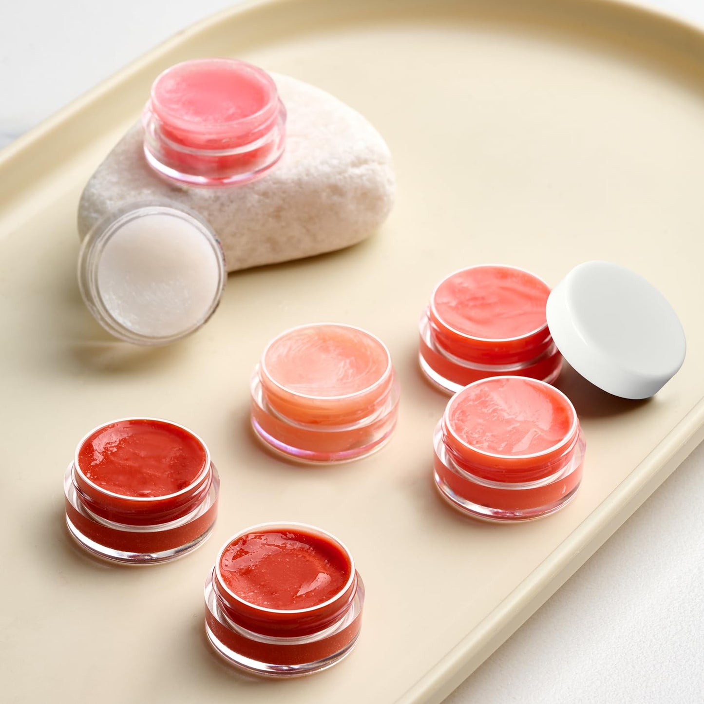 50 Pack 3 Gram Sample Containers with White Lids, Small Plastic Cosmetic Jars, Makeup Travel Container Jar for Cream, Bead, Eye Shadow, Lotions Beauty and Personal Care Eternal Moment