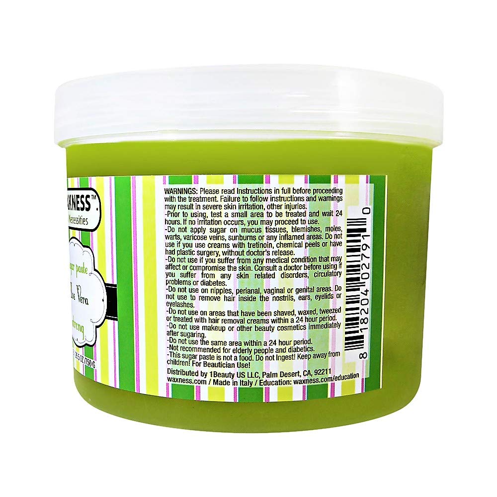 Waxness Natural Strong Sugar Paste 1.65 lb (750 g) - Sugaring Paste for Manual Technique, Aloe Vera, Professional Use - Made in Italy Beauty and Personal Care Waxness