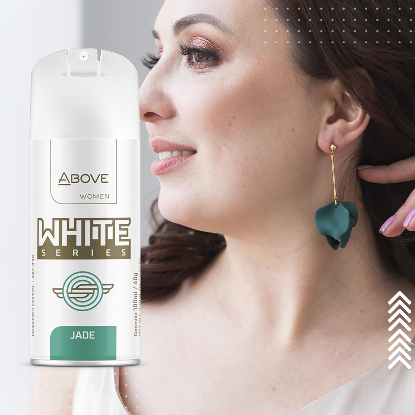 ABOVE White Series Body Spray, Jade, 4 pcs - Deodorant Spray - Masks Perspiration Odors - Long-Lasting Dry Spray - Paraben-Free - Cruelty-Free 2.12 oz Beauty and Personal Care ABOVE