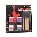 Lovers Liquid Latex Body Paint, Four 1 Ounce Bottles, Red, Pink, Purple, and Black, Four Brushes, Professional Quality, For Face and Body Beauty & Personal Care Liquid Latex Fashions