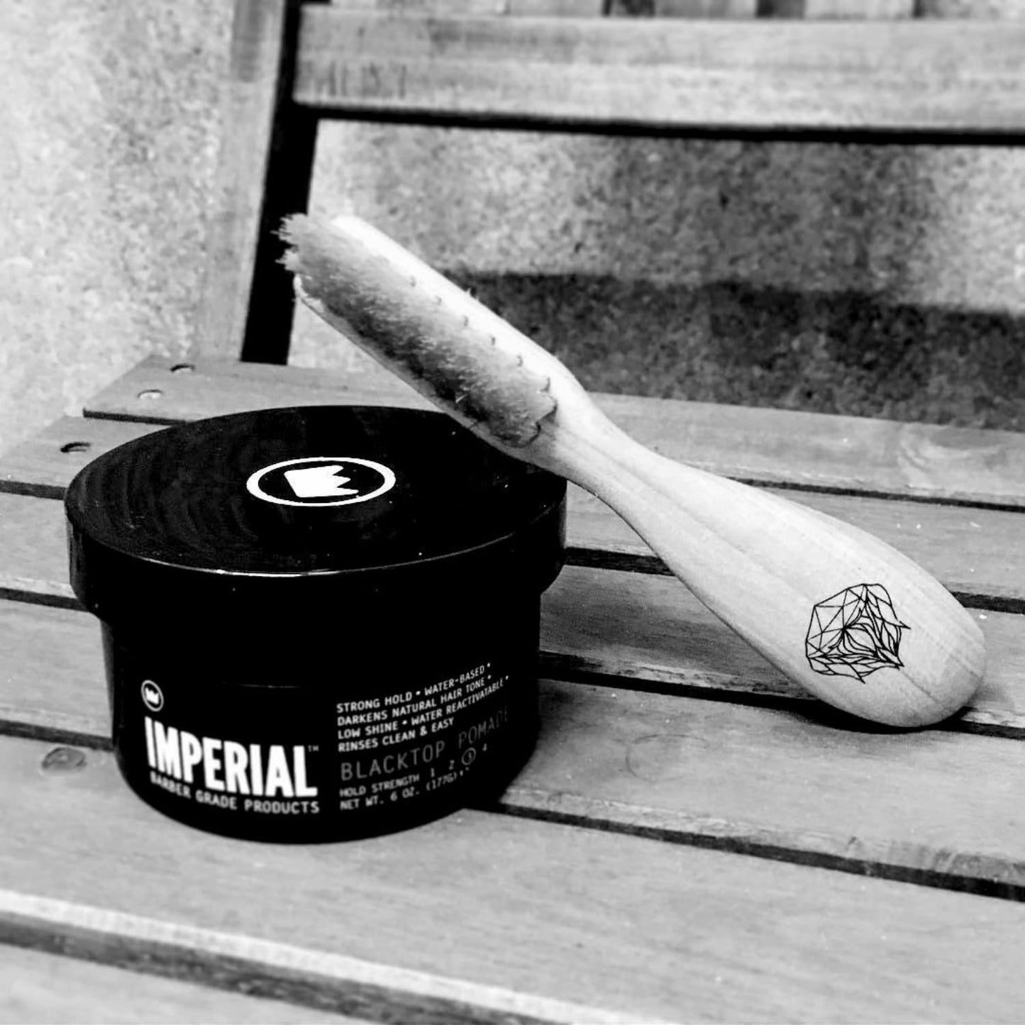 Imperial Barber Grade Products | Blacktop Pomade, 2 oz | TSA Approved | Travel Sized | Medium-Strong Hold | Low Shine | Water-Based | Easy to Wash Out Beauty & Personal Care Imperial Barber Grade Products