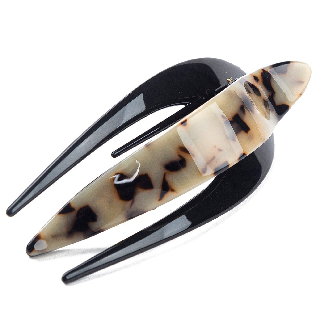 Prettyou 4.7 inches Handmade Celluloid French Design Tortoise Shell Barrettes Side-slide Opening Duck Luxury Fashion Accessories Hair Clip Claw Beauty & Personal Care Prettyou