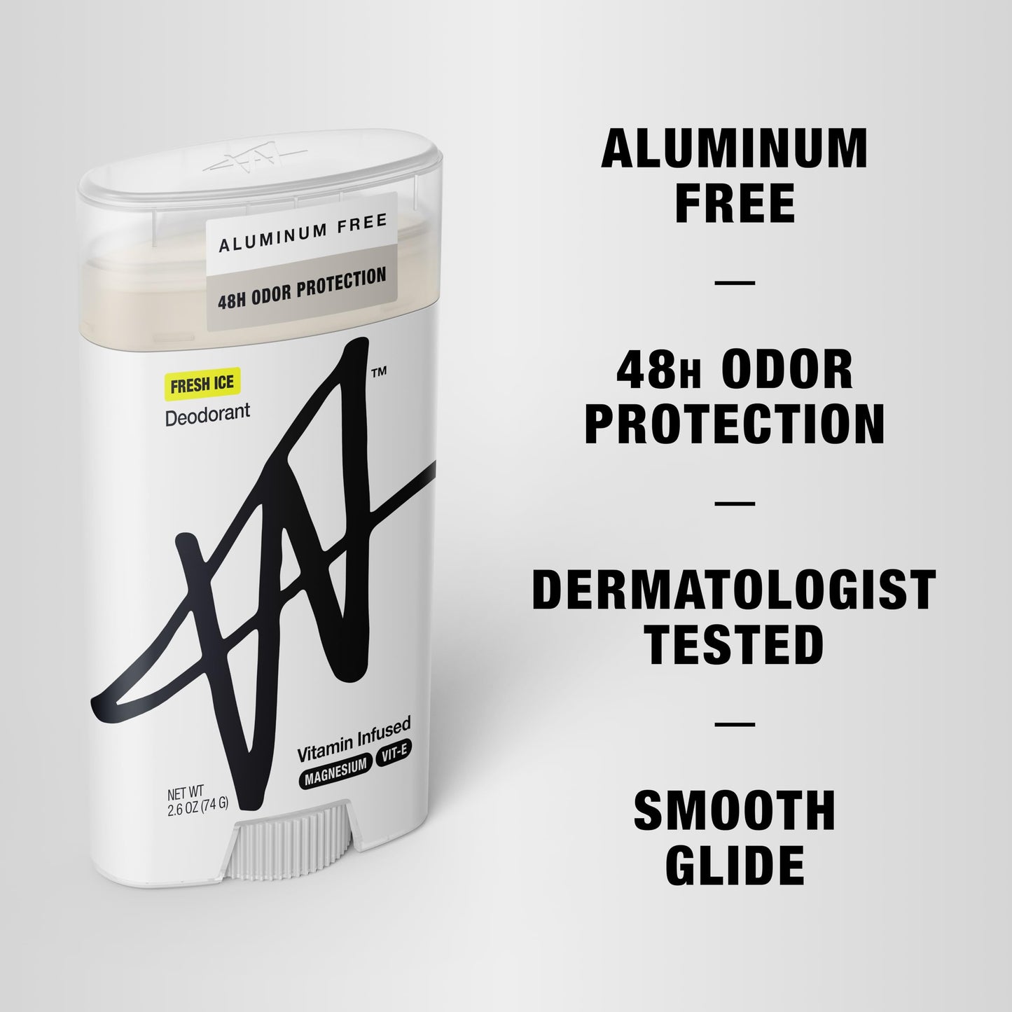 W By Jake Paul Men's Aluminum-Free Deodorant, Sensitive Skin Friendly, Dermatologist Tested, Vitamin-Infused Deodorant for Men, Fresh Ice Scent, 2.6 Beauty and Personal Care W