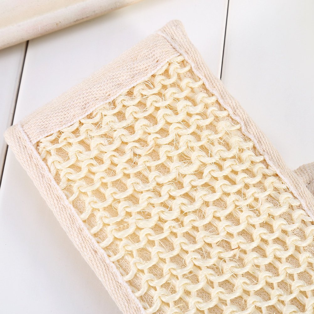 Loofah Back Scrubber Strap, Bath Wash Exfoliating Strap for Shower Massage Sponge Body Back Washer for Men and Women, Skin Care Bathing Accessories Beauty and Personal Care FILFEEL