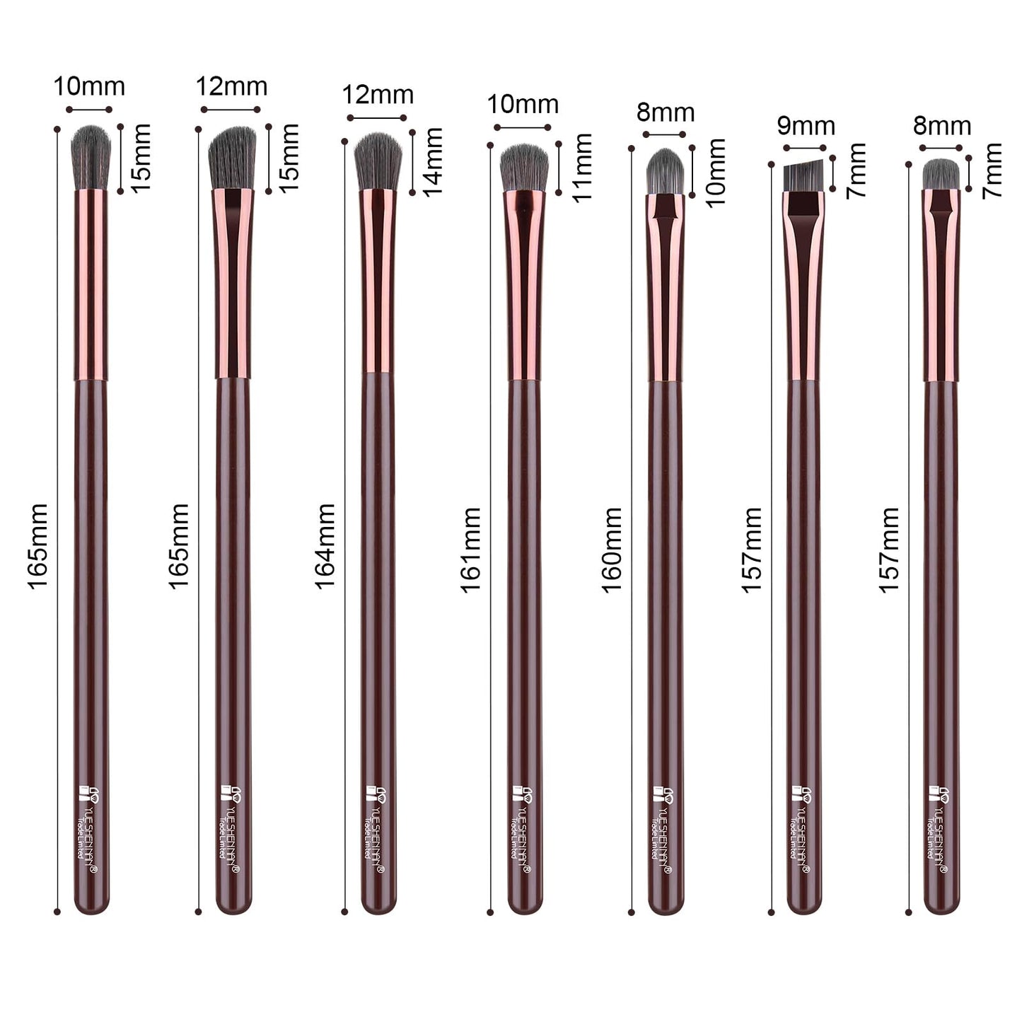 Eye Makeup Brushes Set, Premium 7Pcs Eyeshadow Brush, Professional Eye Brush for shadow lip Angled Eyeliner Eyebrows, Soft Hairs and Wood Handle. Beauty & Personal Care YUE SHEN NAN