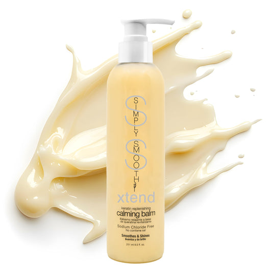 SIMPLY SMOOTH Xtend Keratin Replenishing Calming Balm Smoothing Or Curling Balm 1-Day Frizz Free Blowout Infused with Collagen To Repair Dry, Damaged Beauty & Personal Care SIMPLY SMOOTH