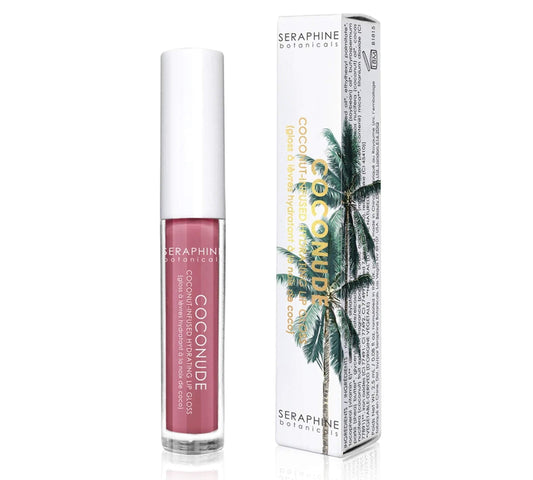 Seraphine Botanicals Coconude - Coconut-Infused Hydrating Lip Gloss (Coco Rose) Beauty & Personal Care Seraphine Botanicals