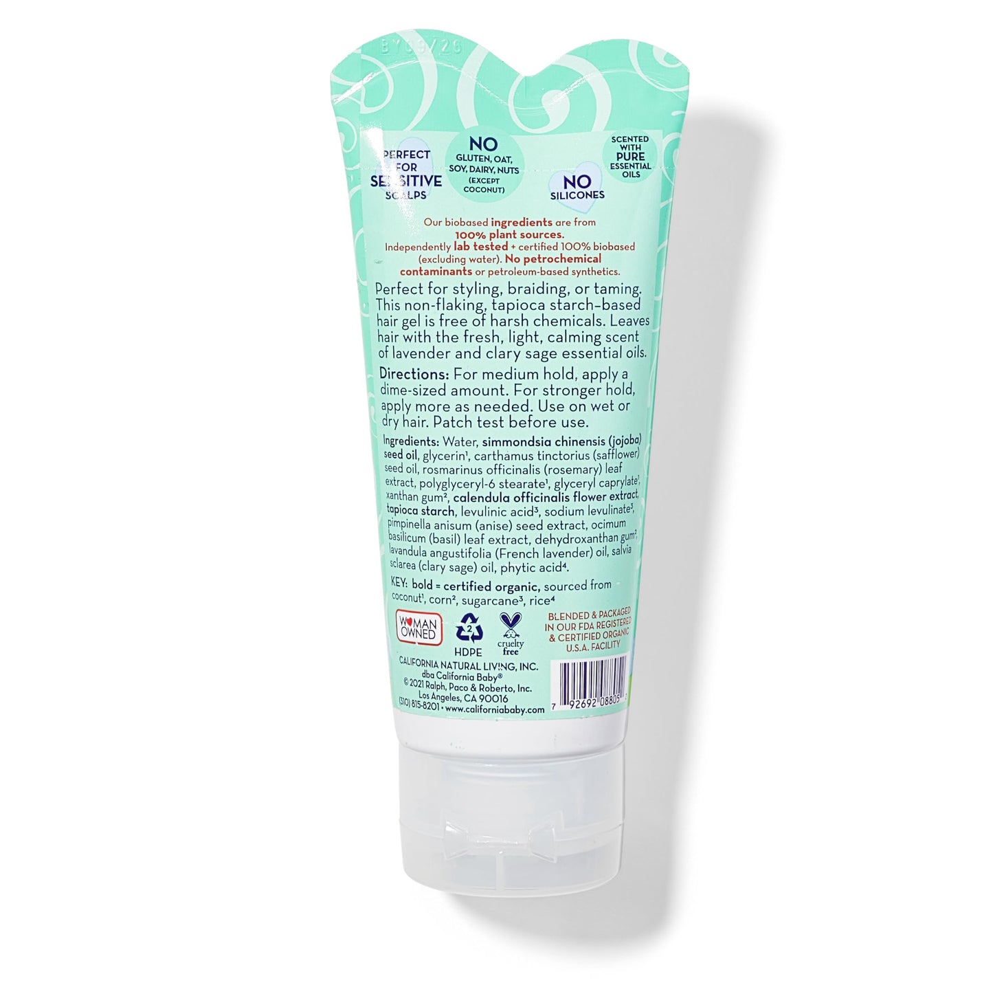 California Baby Calming Hair Gel for Kids | 100% Plant-Based Baby Hair Gel | Medium-Hold | Lavender Scent | Hypoallergenic| 82 g / 2.9 oz. Beauty & Personal Care California Baby