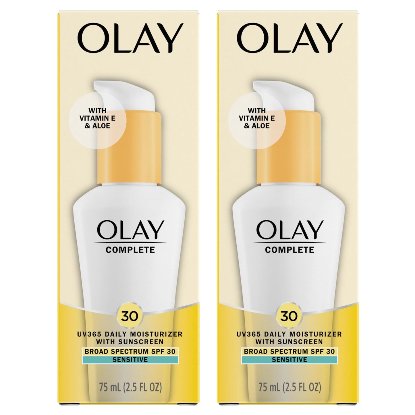 OLAY Complete 30 Defense Daily UV Moisturizer, SPF 30, Sensitive Skin 2.50 oz (Pack of 3) Beauty & Personal Care Olay