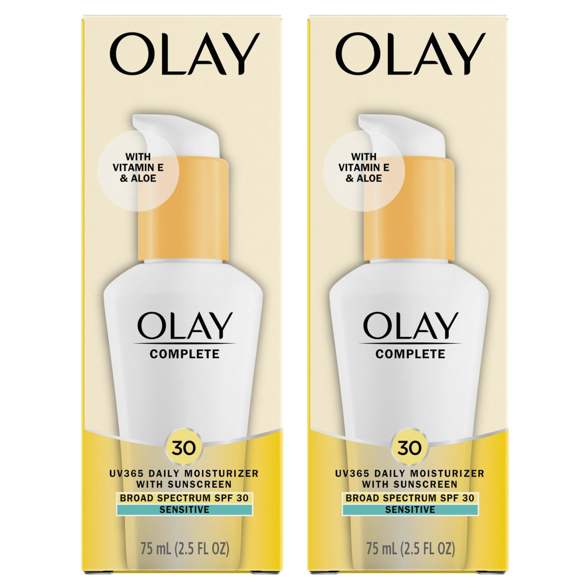 Olay Face Moisturizer, Complete with Sunscreen SPF 30, Fragrance-Free for Sensistive Skin, Broad Spectrum Sun Protection, Long-Lasting Hydration Beauty & Personal Care Olay