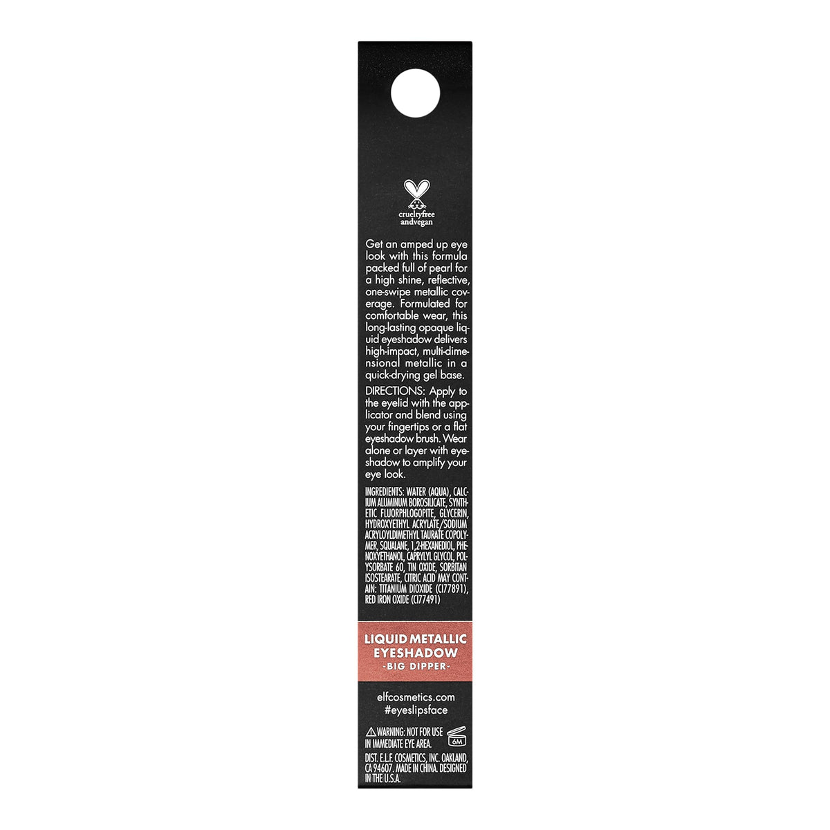 e.l.f. Liquid Metallic Eyeshadow, Gel Formula, High-Impact Multi-Dimensional Finish, One-Swipe Coverage, Big Dipper, 0.1 Fl Oz Beauty & Personal Care e.l.f.