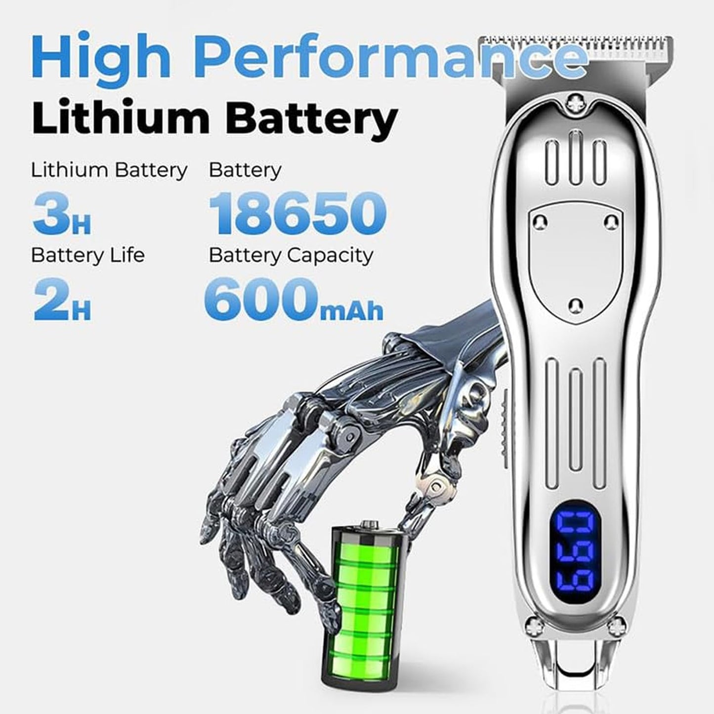 New LCD Digital Hairdresser, Hair Trimmer, Professional Clippers for Men, Cordless Barber Kit for Household(Black) Beauty and Personal Care QDKVTNDJZ