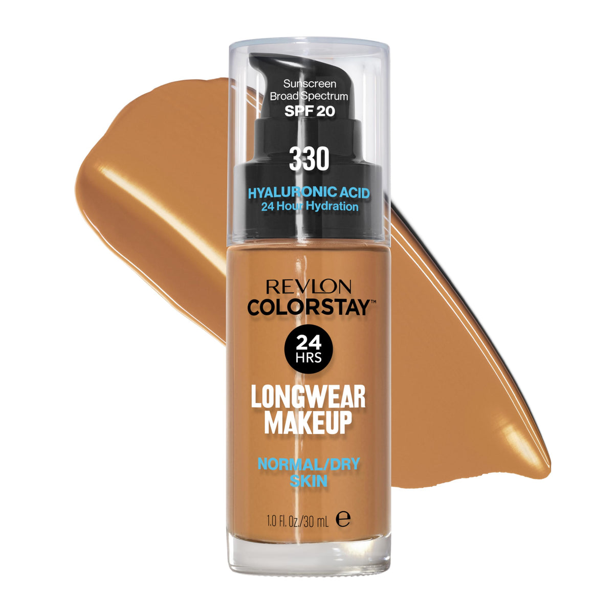 Revlon Liquid Foundation, ColorStay Face Makeup for Normal & Dry Skin, SPF 20, Longwear Medium-Full Coverage with Natural Finish, 330 Natural Tan, 1 Beauty & Personal Care REVLON