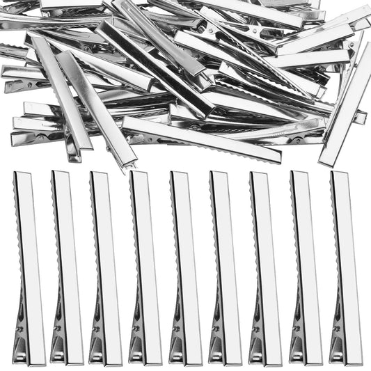 DIY Hair Clips, 50pcs 7.5cm / 3" Metal Alligator Hair Clips Duckbill Hair Clips Flat Top with Teeth DIY Accessories Hairpins for Hairbow Accessory Beauty & Personal Care Hendevl