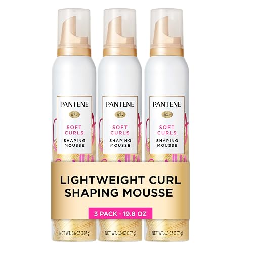 Pantene Curl Mousse For Curly Hair, Tames Frizz for Soft Touchable Curls, 6.6 Oz Each (Pack of 3) Beauty & Personal Care Pantene