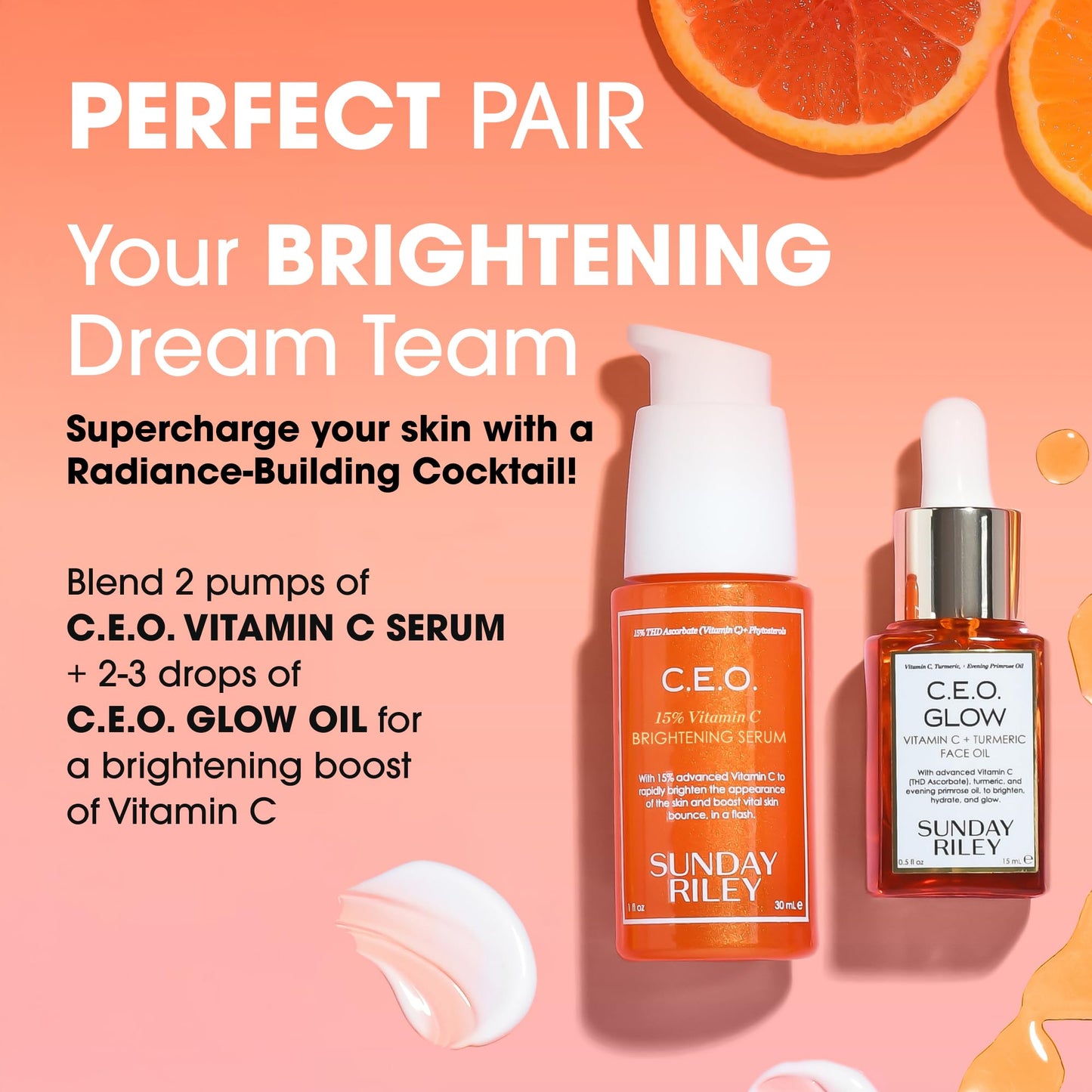 Sunday Riley C.E.O. Glow Vitamin C & Turmeric Face Oil, 0.5 Fl Oz Beauty and Personal Care Sunday Riley